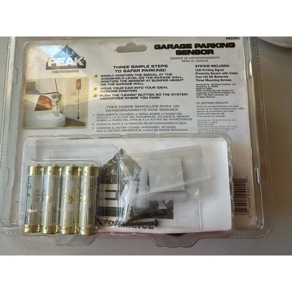 New Factory Sealed Peak‎ Garage Parking Sensor PKCORJ kit with Sensor and Light